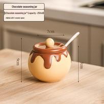 Ceramic Kitchen Seasoning Jar Set: Salt, MSG, Sugar, Pepper Storage Containers