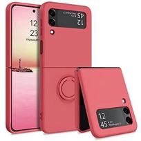 ZFlip6 Flip5 Case  Liquid Silicone Case for Samsung Z Flip 6 5 4 3 Case with Holder for Samsung Galaxy Z Flip 5 6 3 4 Galaxy Z Flip6