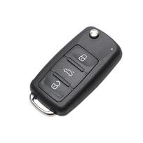 3 mygtukų nuotolinio valdymo pultelio tušti dangteliai Automobilio raktai VW Automobilio rakto korpusas Volkswagen Golf Jetta Polo Beetle Caddy Eos Scirocco Touran juoda