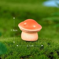 Žavinga oranžinė raina katė dervos figūrėlė „Pasidaryk pats“ miniatiūriniam sodo dekoravimui Mushroom