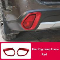 For Mitsubishi Outlander 2016 2017 2019 2020 2022 Car Rear Fog Lamp Frame Cover ABS Carbon fiber Exterior Modification Accessori raudona