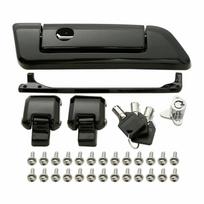 Motociklo bagažinės dangčio fiksatoriaus spynos raktų techninės įrangos rinkiniai Tinka Harley Touring Road Glide Electra Glide Road King 2014-2024 Chrome Latch and Key gray