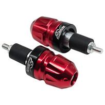 Dirt Bike Motorcycle Handlebar End Plugs Suitable for 7/8  22mm Bars Enhances Stability and Safety Aluminum Alloy 2pcs raudona