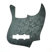 Jazz Bass Pickguard Black [Paisley Engraving] juoda
