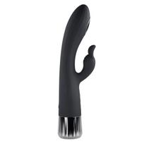Vibratorius-kiškutis Evolved Heat Up and Chill Rabbit Vibrator, juodas