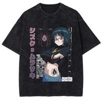 Hunter x Hunter Shizuku Murasaki Phantom Troupe Vintage Washed Oversized T-Shirt | Unisex Anime Streetwear Tee L