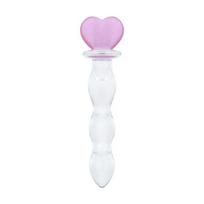 Stiklinis dildo Gildo No. 37 Glass Dildo Heart Shape