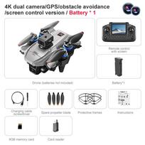 K812 MAX GPS RC Drone with 5G WIFI Screen 8K Professinal Double Camera Aerial Brushless Light Flow Intelligent 360° Obstacle Avoidance RC Quadcopter With GPS+1 battery balta