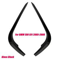 Car Front Bumper Canard Splitter For BMW 3 Series E90 E91 320i 330i 316i 318i 335i M Sport Pre-LCI 2005-2012 (Only for M Sport) Gloss Black 05-08 A