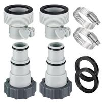 Swimming Pool Hose Adapter with Collar for IntexFit ARU Threaded Connect Pumps 1