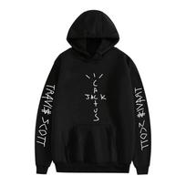 Unisex Travis Scott Puloveris su gobtuvu Vidutinio svorio džemperis su gobtuvu L juoda