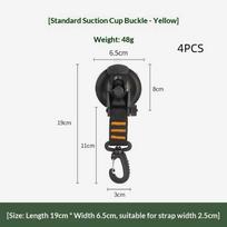Camp Tent Suction Cups 4 Pcs with Rope Buckle for Car Canopy Heavy Duty Outdoor Accessory oranžinė