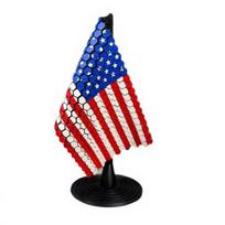 US Flag Chain Mail Patriotic Desk Decor, 3D Printed American Flag Sculpture, 250th Anniversary Independence Day Table Decoration for 4th of July 1pc