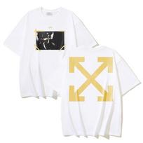 Off-White 2026 vasaros nauji angelo, Caravaggio, strėlės paveikslo trumpomis rankovėmis marškinėliai vyrams ir moterims S
