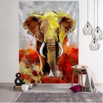 3D Mural Elephant Tapestry Wall Hanging Boho Hippie Bedroom Background Fabric Printed Home Decor 100X75CM