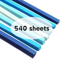 540 Sheets Blue Tone Lucky Star Paper Strips Set, Pre-Cut Origami for DIY Folding,  Crafts, Wish Jars, Gift Wrapping YMY