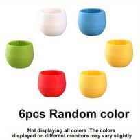 6Pcs 2.76Inch Mini Plastic Succulent Pots, Seed Starter Planters with Drainage, Free Assembly Small Cute ZSY