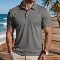 Mens Polo Shirts Short Sleeve Classic Fit Casual Dress Shirts for Men Comfortable Golf Polos for Men Everyday Wear S
