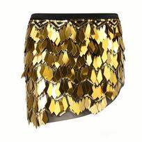 Holographic Sequin Sequin Mini Skirt Lace-Up Design Performance Costume Skirt  Dance Performance