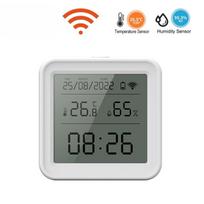 Portable WiFi Temperature Humidity Sensor Hygrometer Thermometer Smart Home Smart Life App Support Alexa Google Assistant Digital Display for Home balta