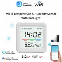 Portable WiFi Smart Temperature and Humidity Sensor Indoor Thermometer Smart Life Products Battery Powered Compatible Alexa Digital Display for Home balta