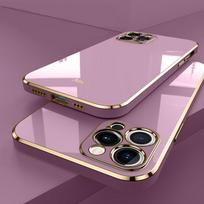 Soft Silicone Case For iPhone 15 14 11 12 13 Pro Max Mini Plus Classic Plating Solid Color Electroplate Lens Protection Cover For iPhone 15Pro Max