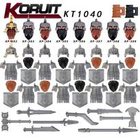 Nauji MOC LOTR Kareivis Nykštukas Armijos Figūrėlės Šarvai Sargybinis Kariuolis Viduramžių Riteriai Konstruktorius Kaladėlės žaislai dovanos