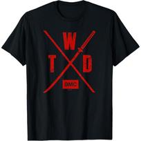 Walking Dead TWD Season X Logo T-Shirt, Unisex-Adults, Black, Small, Short Sleeve S juoda