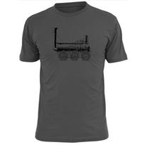 Mens Royal George Steam Locomotive Train Blueprint T shirt XL