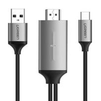UGREEN Type-C to HDMI Adapter Cable with USB Power sidabras