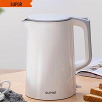 Supor 1.7L Stainless Steel Double-Layer Electric Kettle CN plug (adapter included)