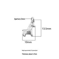 Year of the Horse Sterling Silver 999 Pendant Charm for DIY Crystal Bracelet & Necklace Plain Silver