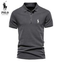 Ralph Lauren vasarinis sportinis vyriškas polo marškinėlis su siuvinėtu apykakle, madingas ir laisvalaikio vyriškas vienspalvis trumpomis rankovėmis T-shirt S