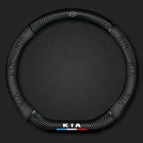 AANL1 Carbon fiber Nappa Leather Car Steering Wheel Cover Accessories For Kia K5 Sportage Picanto Xceed Rio Cerato Soul Carens Seltos