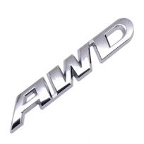 3D Metalinis Automobilio Raidžių AWD Logotipo Emblema Lipdukas Sparnas Bagažinė Ženklelis Priedai Honda Civic CRV Subaru Mazda Toyota RAV4 Kia sidabras