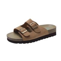 Large-size Cool Drag New Platform Women's Xia Yuantoulou Sub-branch Metal Buckle Wear Kitten Heel Non-slip Beach Shoes 35