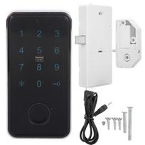 Smart Keyless Fingerprint Digital Password Electronic Lock For Cabinet File Locker(Silver) white