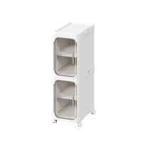 Foldable Design Crevice Storage Cabinet With Wheels Dust-Proof Toilet Side Storage Folding Storage Large Capacity Folding Rack