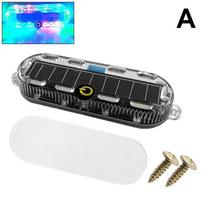 Solar Power Mortorcycle LED Warning Light Car Night Ride Tail Light Anti-rear Strobe Light for Motorcycle Electric Bicycle Y4G5 black