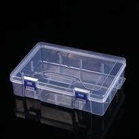 Skaidri plastikinė dėžutė smulkiems papuošalams, įrankių dėžutė, karoliukų, tablečių organizatorius 23*16*6cm