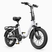 DYU C9 elektrinis dviratis suaugusiems 20 colių 48V 15,6Ah baterija balta