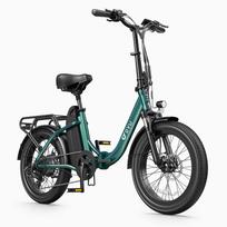 DYU C9 elektrinis dviratis suaugusiems 20 colių 48V 15,6Ah baterija žalia