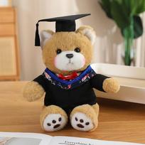 Cute Dr. Bear Doll Plush Teddy Bear Bachelor Clothing Teddy Bear Doll Ragdoll Girl Graduation Gift 25cm（0.14kg）