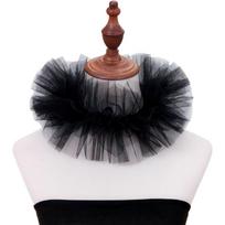 Vintage Clown Choker Ruffled Mesh False Collar Victorian Styles Neck Ruff for Masquerades Parties and Themed Dress Up juoda