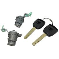 2x kairės ir dešinės durų spynos cilindras W/2 raktai, skirti Honda Element Civic Odyssey CR-V raudona