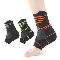 Nylon Sports Compression Ankle Brace for Sprains and Ligament Support Gray Stripe XL (Foot circumference 38cm and up)