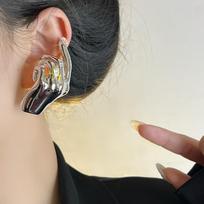 Hand Shaped Left Ear Cuff Earrings Trendy Dangle Women Statement  for Work or Evening Events