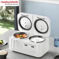 Morphyrichards Dual Pot Multi-Cooker CN plug (adapter included) white
