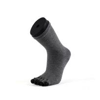 MEIKAN Men's Mid-Calf Open-Toe Yoga Socks, Non-Slip Dot-Grip, Wear-Resistant, Ideal for Spring/Summer Sports. 39-42 tamsiai pilka spalva