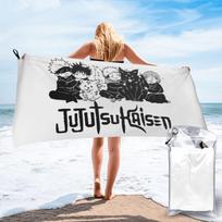 Jujutsu Kaisen Anime Paplūdimio rankšluostis Minkštas mikropluoštas Greitai džiūstantis Sugeriantis Greiti rankšluosčiai baseinui 70x140 cm